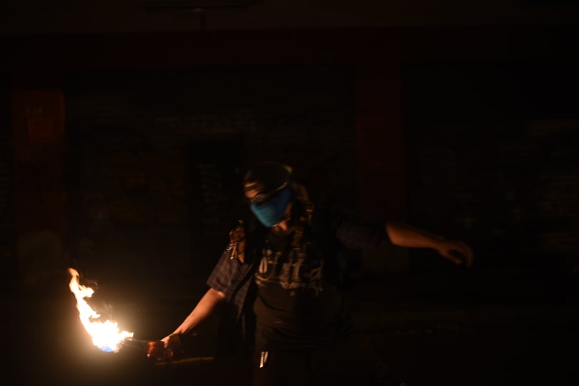 disturbios durante manifestación en el Congreso el 21 de noviembre