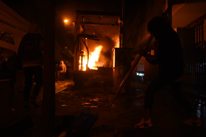 disturbios durante manifestación en el Congreso el 21 de noviembre