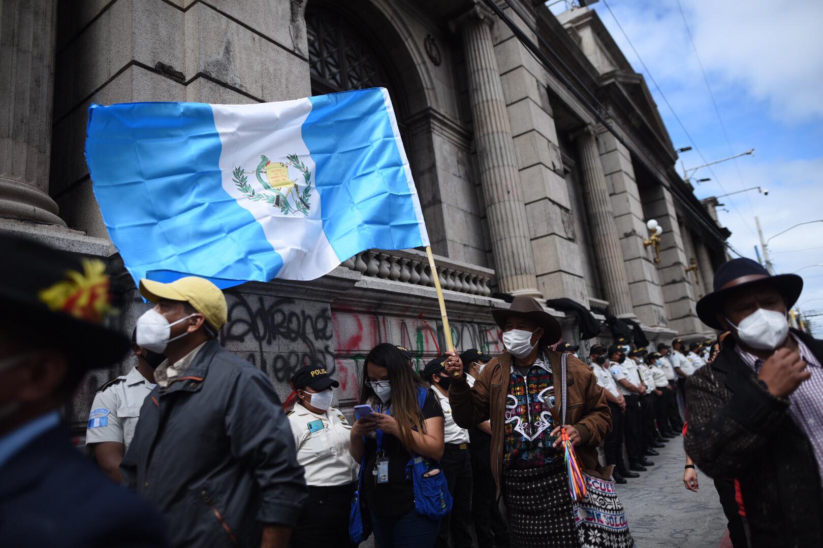 manifestación de los 48 cantones y pueblo Xinka