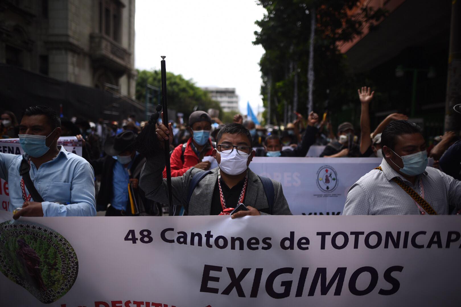 manifestación de los 48 cantones y pueblo Xinka