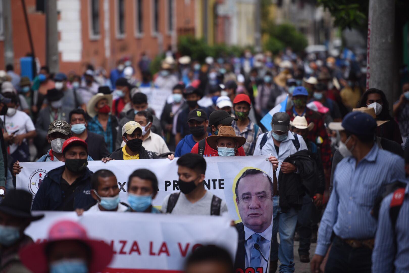 manifestación de los 48 cantones y pueblo Xinka