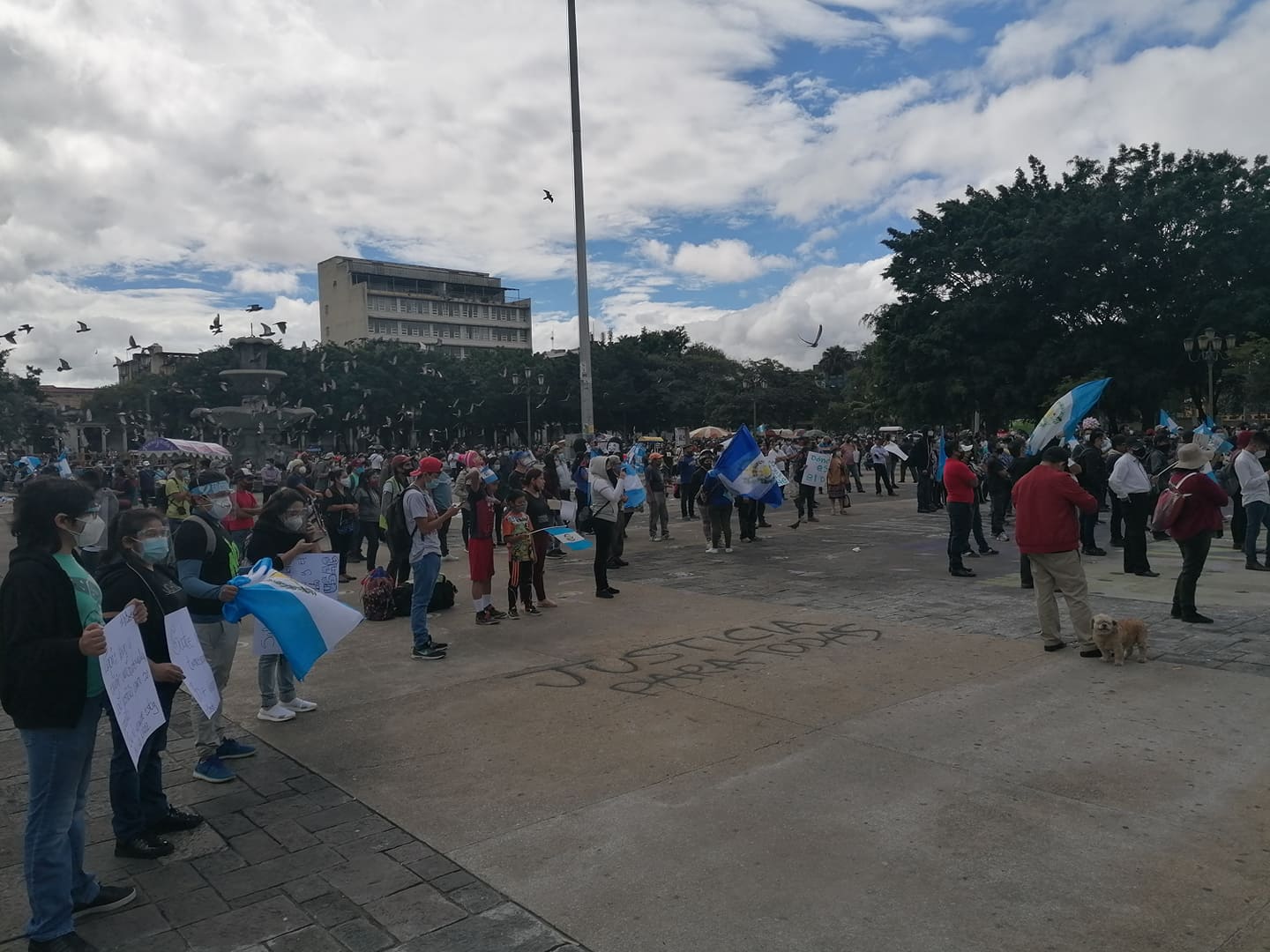 manifestación contra el presupuesto 2021