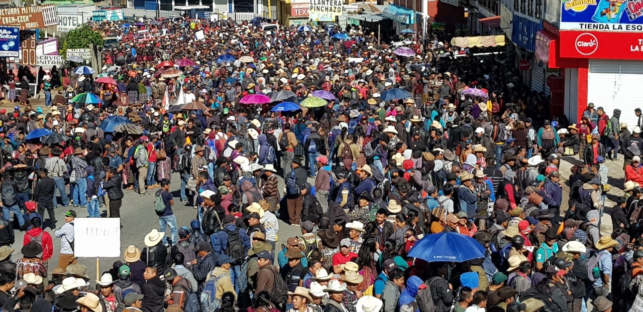 Manifestación pacífica en Sololá