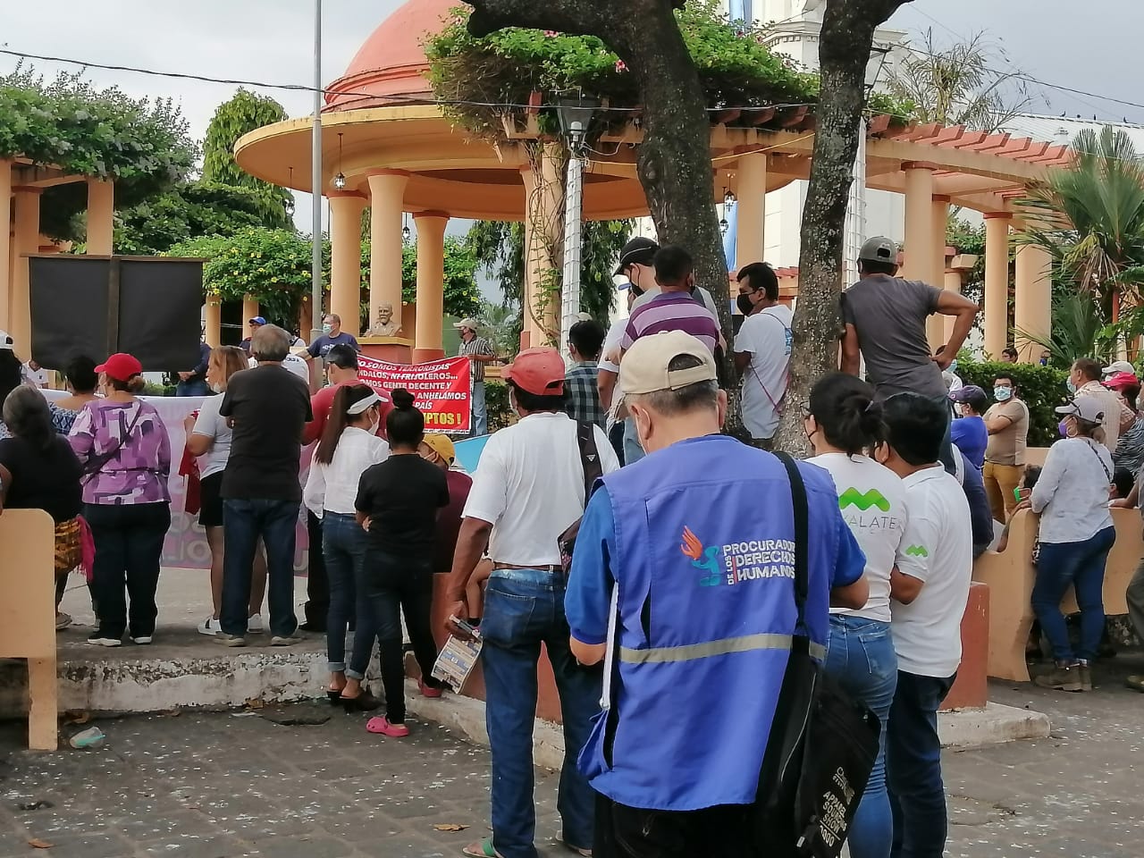 manifestación en Retalhuleu