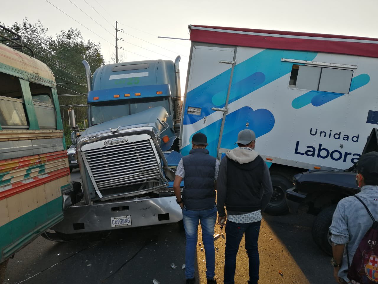 choque de laboratorio móvil del Ministerio de Salud en Tiquisate