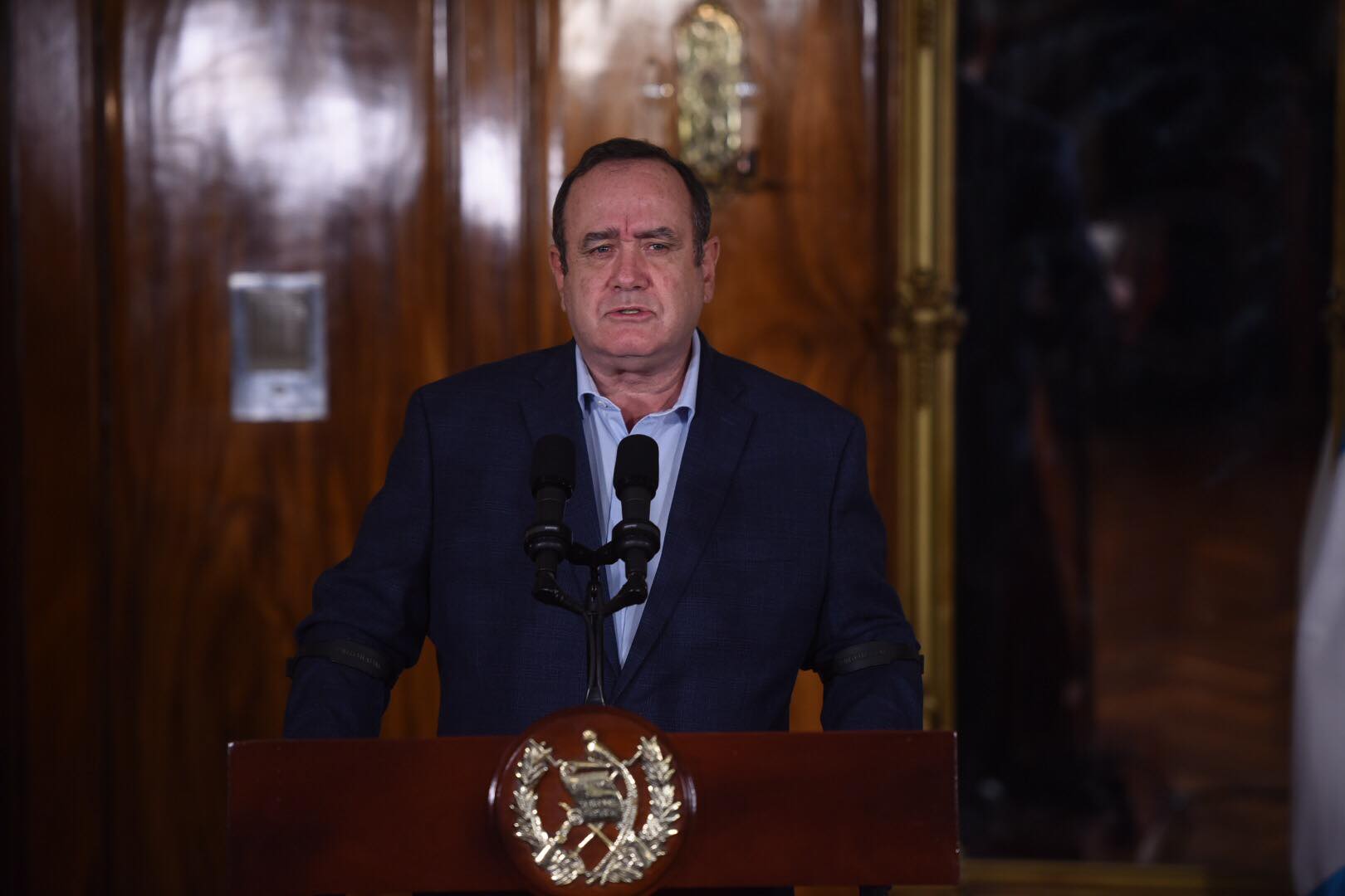 conferencia del presidente Alejandro Giammattei y vicepresidente Guillermo Castillo