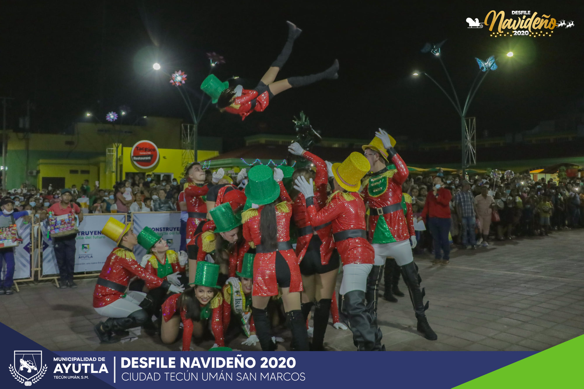 desfile navideño en Ayutla, San Marcos