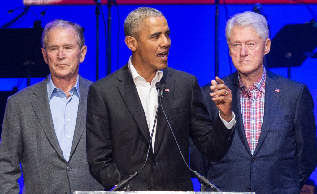 Barack Obama, George W. Bush y Bill Clinton