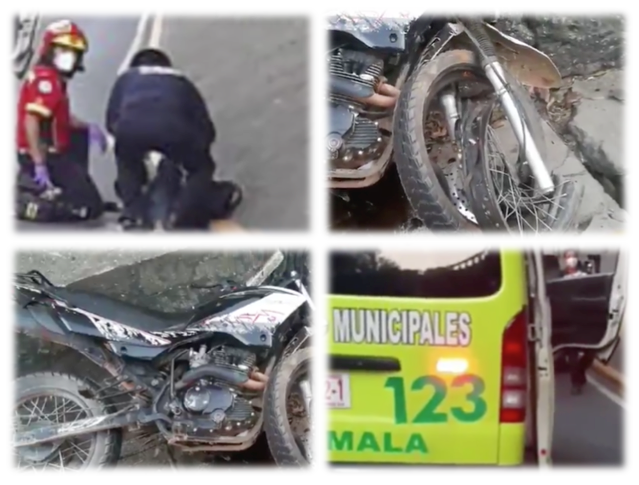 Motorista pierde la pierna tras accidente de tránsito en zona 3