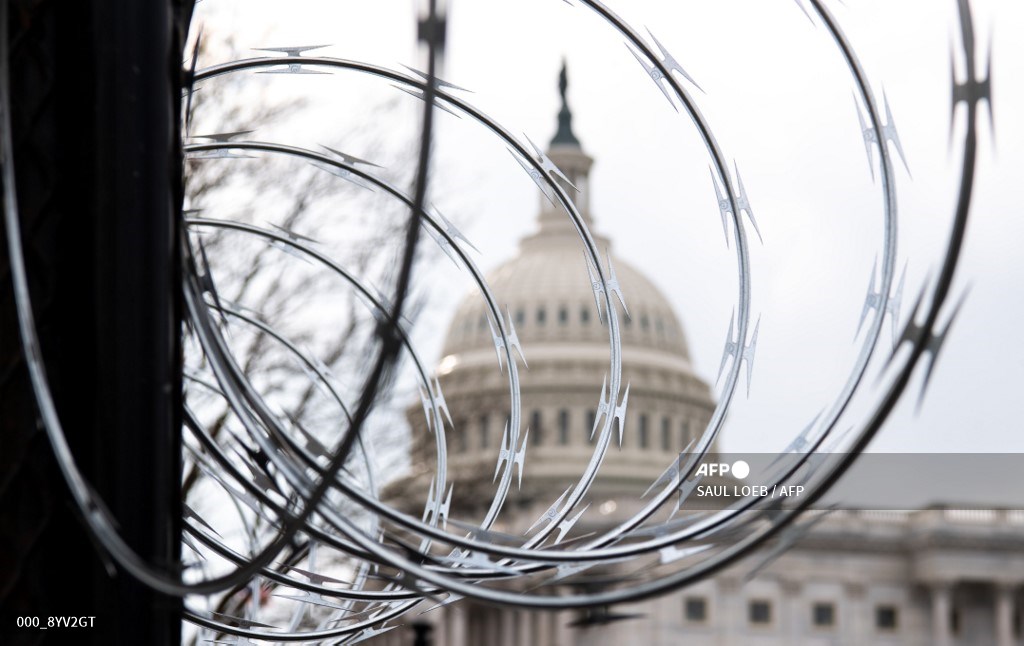 Seguridad en Washington, cerca del Capitolio