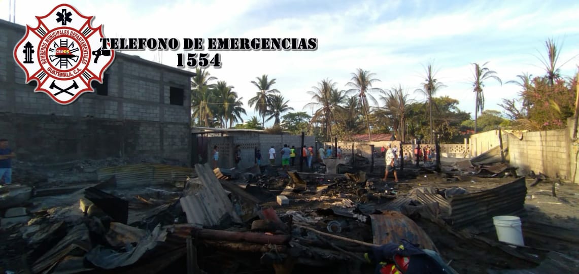 incendio en playas Las Lisas, Chiquimulilla, Santa Rosa