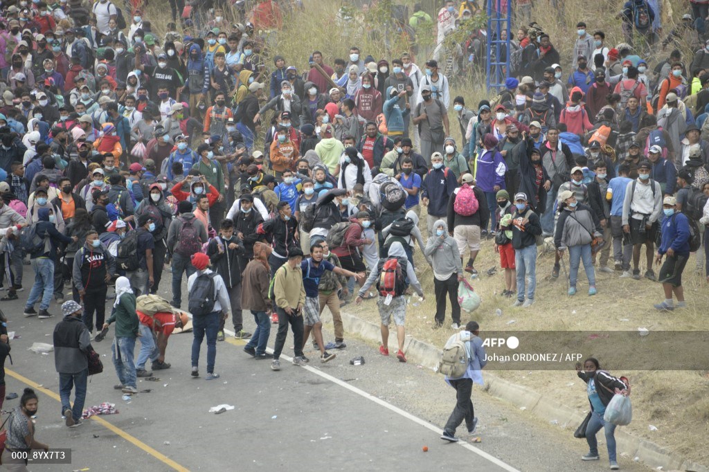 Caravana migrante en Guatemala