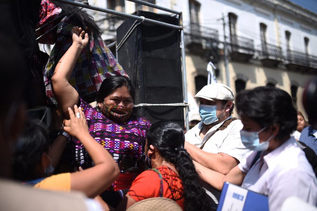 manifestación de Codeca llega a la zona 1