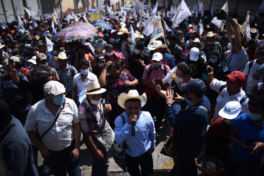 manifestación de Codeca llega a la zona 1