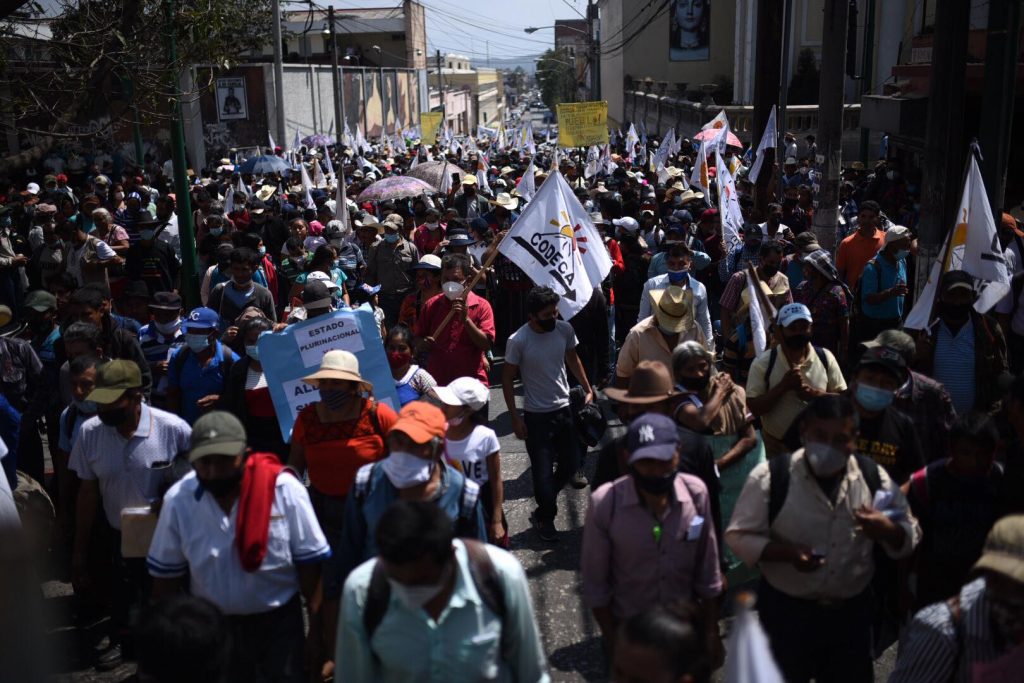 manifestación de Codeca llega a la zona 1