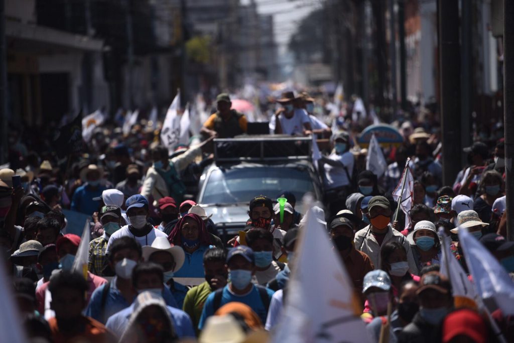 manifestación de Codeca llega a la zona 1