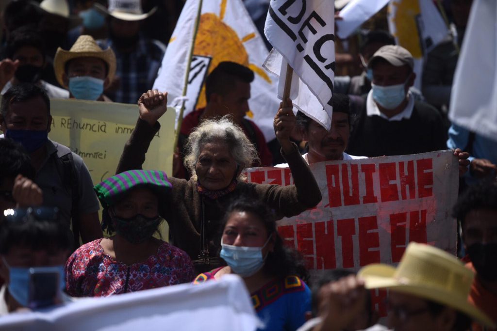 manifestación de Codeca llega a la zona 1