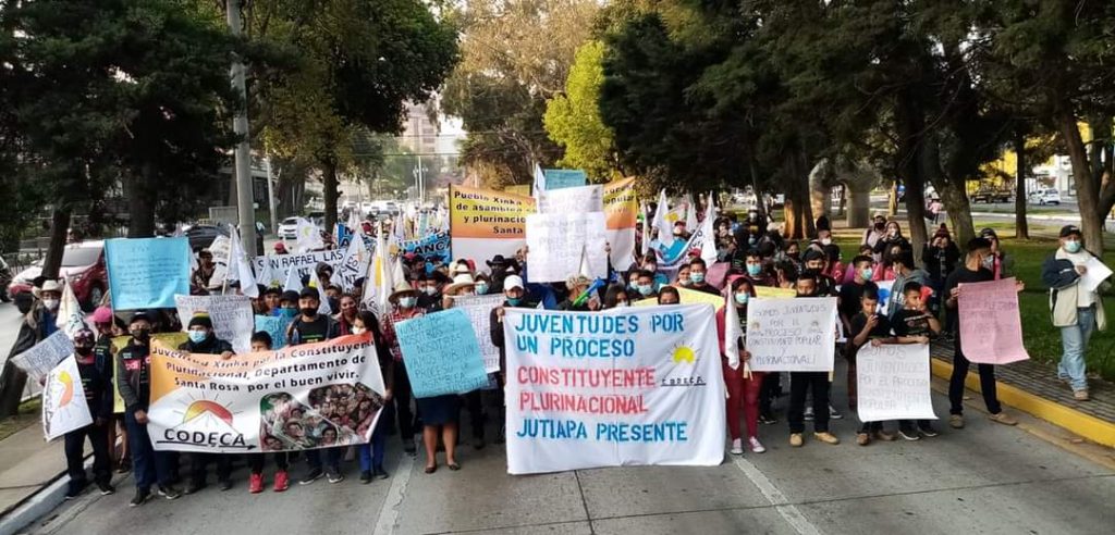 manifestación de Codeca llega a la zona 1