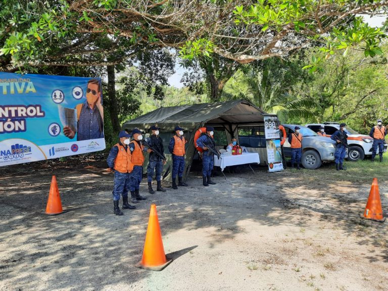 Instalan centro de control en Punta de Palma, en Puerto Barrios, en Izabal, durante Semana Santa.