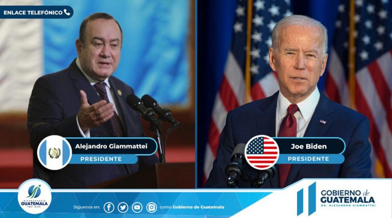 Alejandro Giammattei y Joe Biden