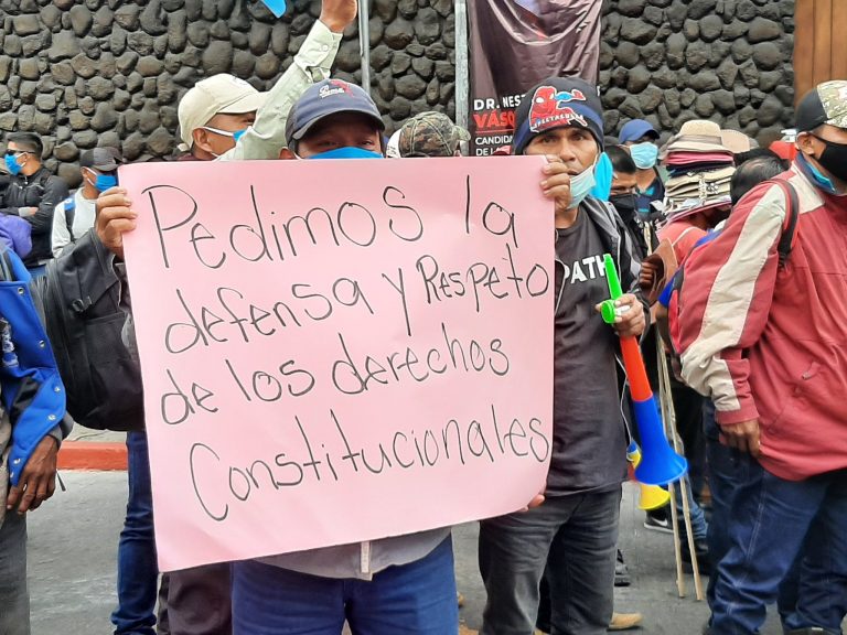 manifestación de organizaciones por elección de magistrados de Corte de Constitucionalidad