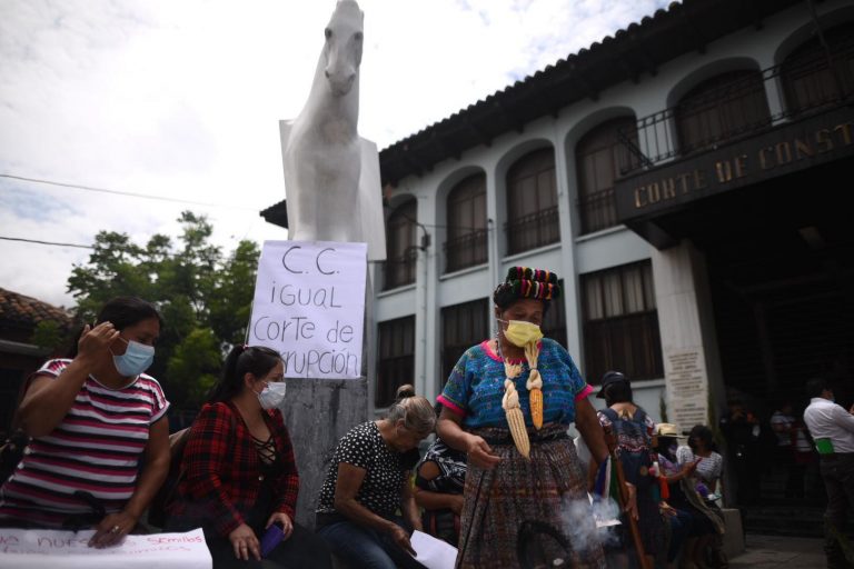 manifestación de la Red Nacional por la Defensa de la Soberanía Alimentaria en Guatemala