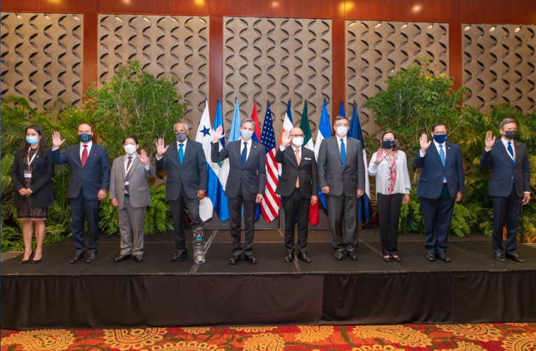 reunión de cancilleres de Centroamérica con Antony Blinken