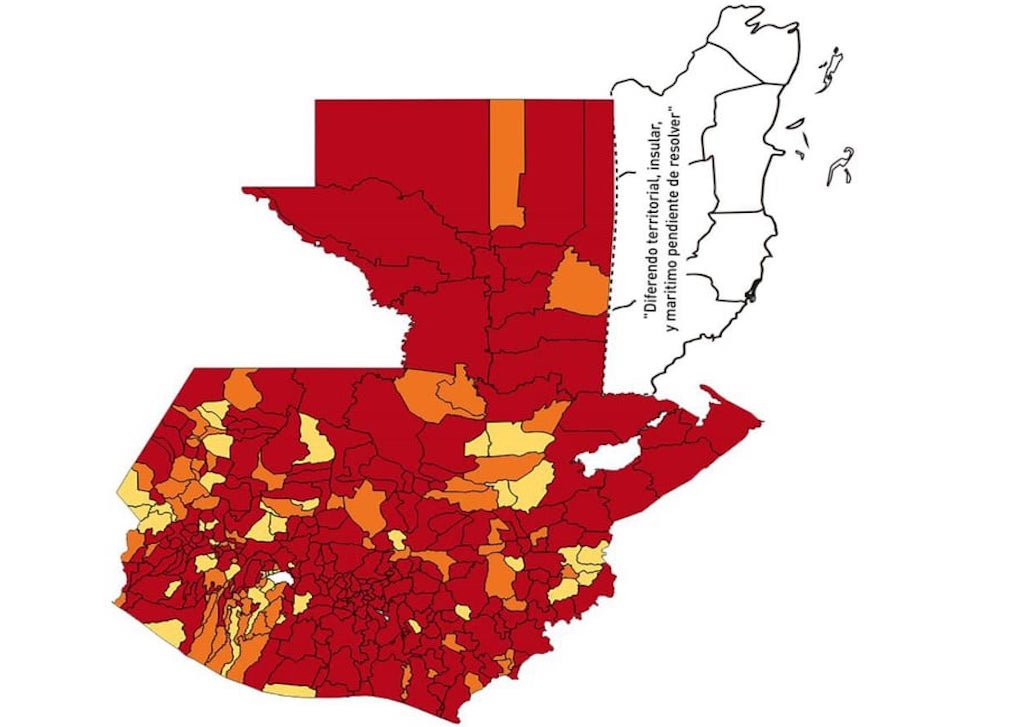 Mapa de semáforo por COVID-19 para el 10 de julio de 2021.