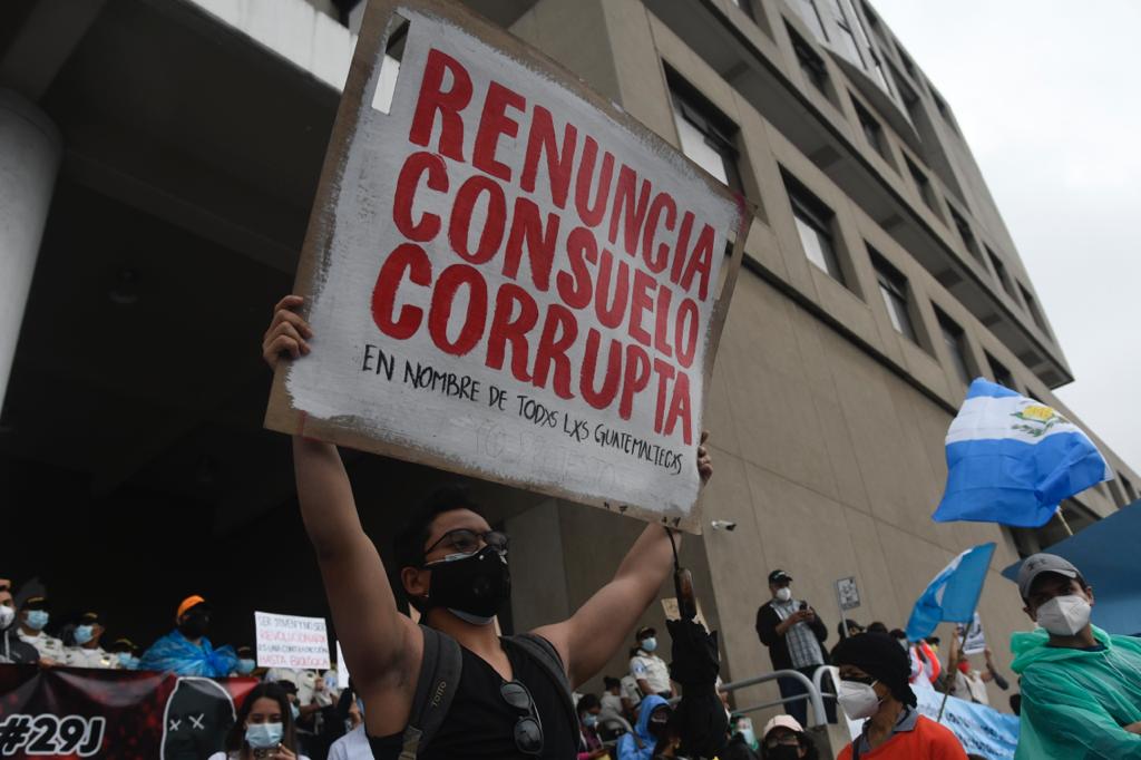 manifestación frente al Ministerio Público durante paro nacional del 29 de julio