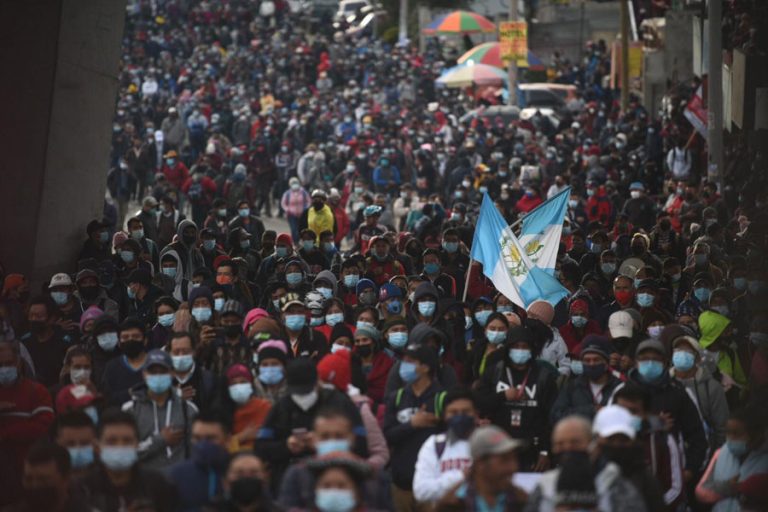 Manifestaciones en Totonicapán por el paro nacional