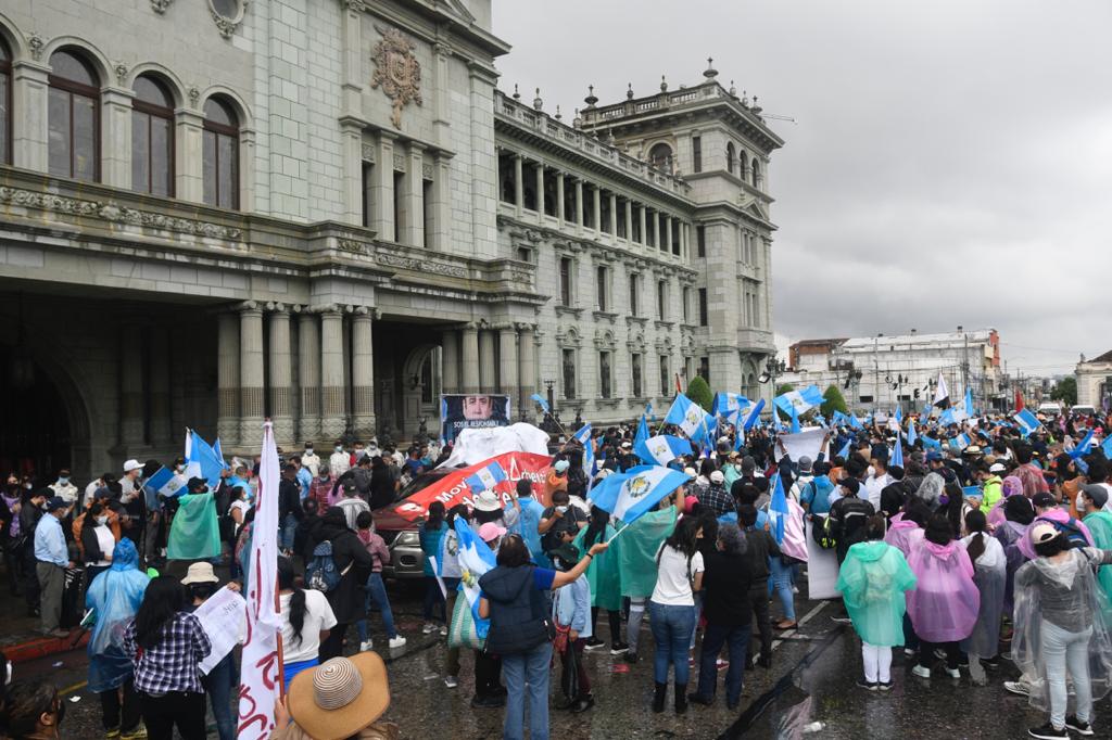 manifestación en plaza de la Constitución por paro nacional del 29 de julio