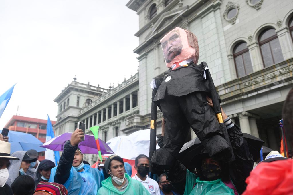 manifestación en plaza de la Constitución por paro nacional del 29 de julio