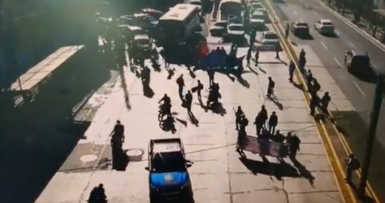 manifestación en la zona 6 contra Giammattei y Porras