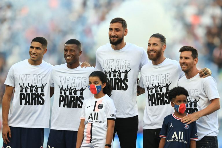 Lionel Messi en la presentación de los nuevos refuerzos del PSG