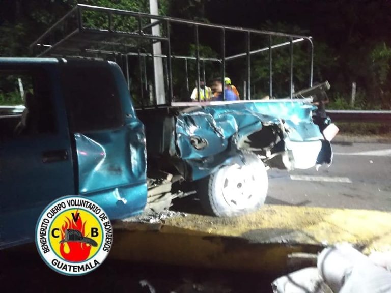 accidente de tránsito en la autopista Palín-Escuintla