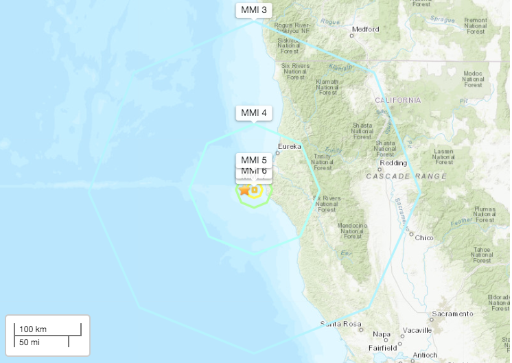 Sismo en California, 20 de diciembre de 2021