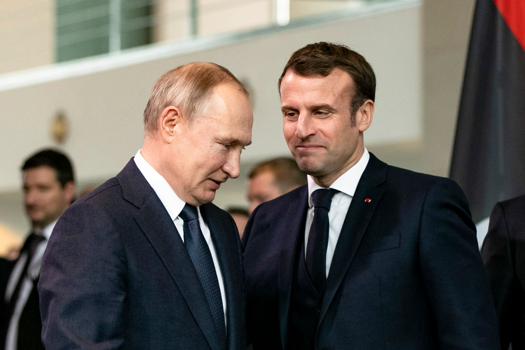 Vladimir Putin y Emmanuel Macron