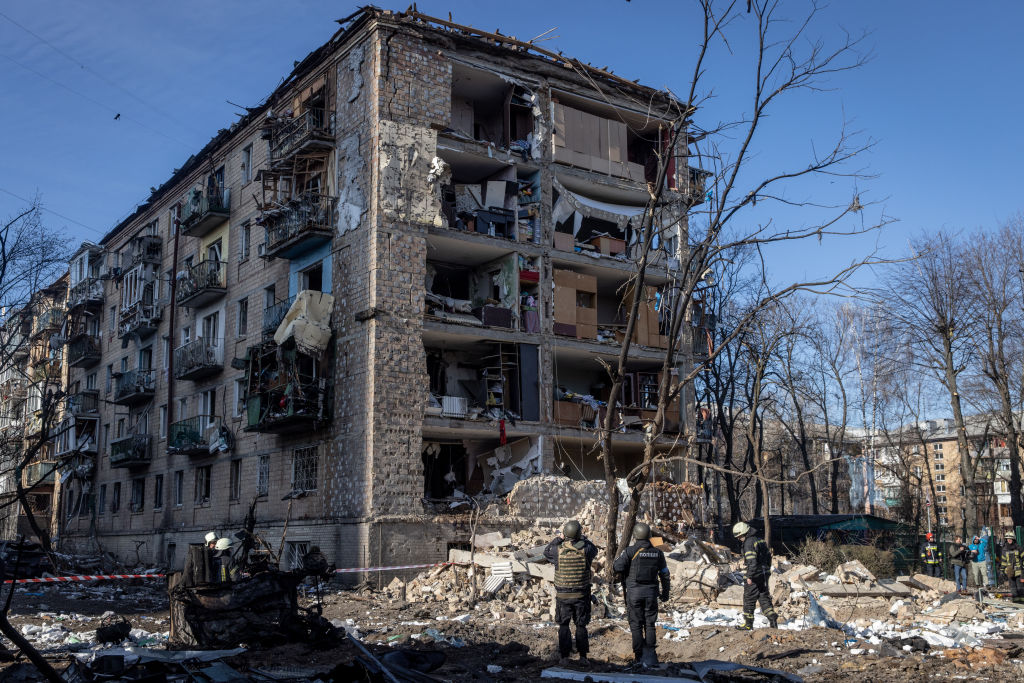 Bombardeos en Kiev