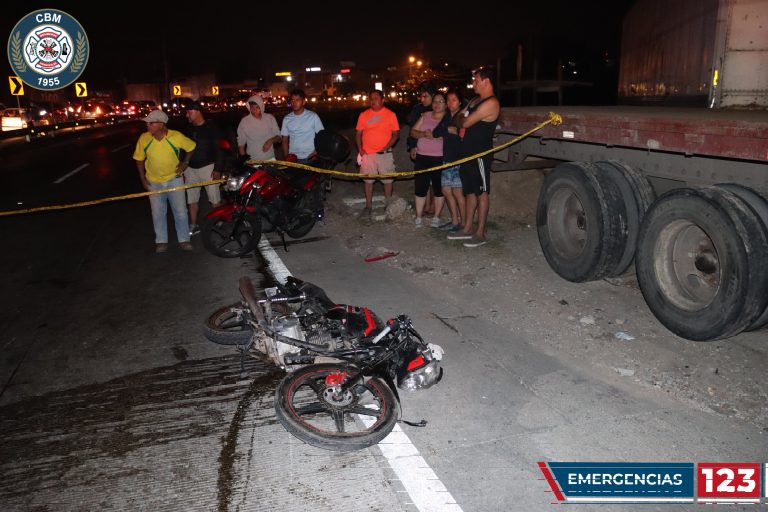 accidente en Km. 14 de la ruta al Atlántico