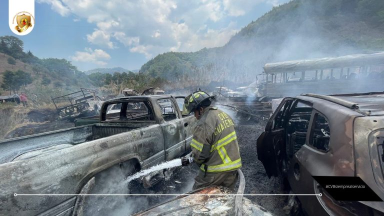 incendio en predio municipal de Villa Canales