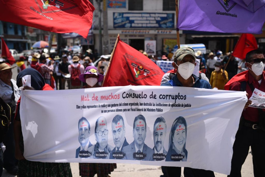 manifestación para exigir que Consuelo Porras quede fuera de elección de fiscal general