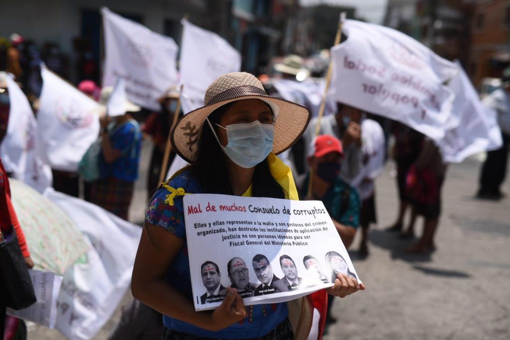 manifestación para exigir que Consuelo Porras quede fuera de elección de fiscal general