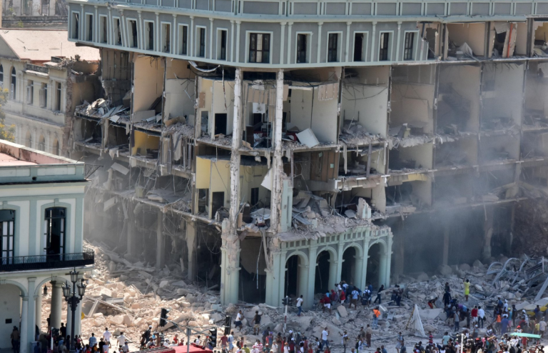 Explosión en hotel Saratoga, en La Habana, Cuba