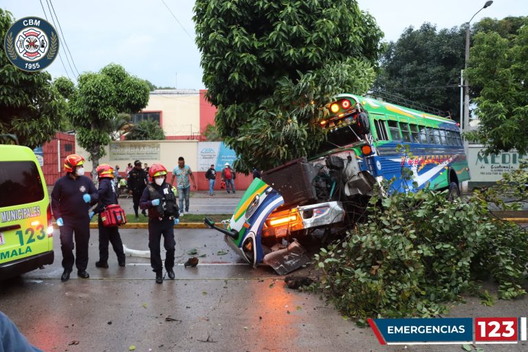 accidente de bus en zona 9