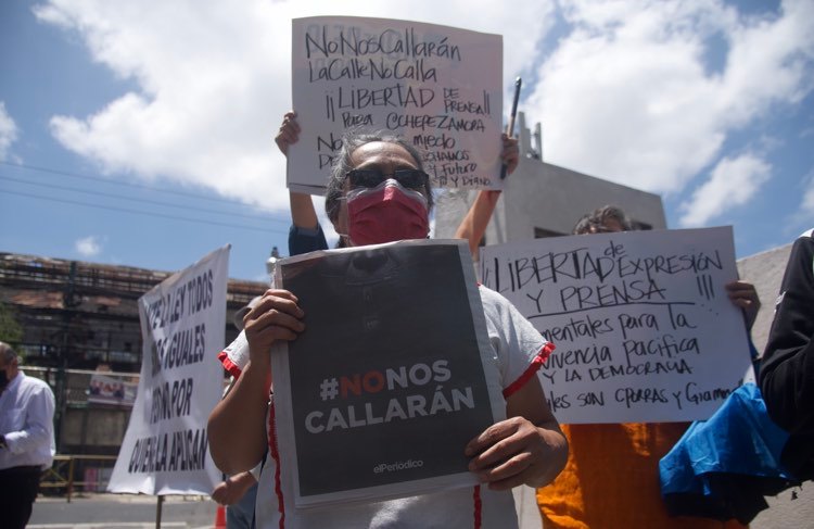 manifestación a favor de José Rubén Zamora