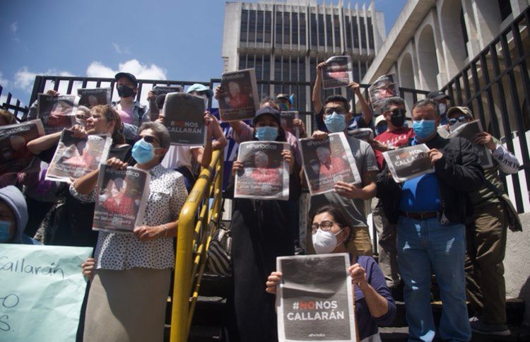 manifestación a favor de José Rubén Zamora