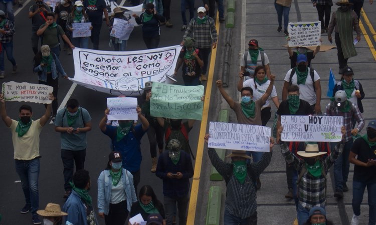 manifestación contra la corrupción en la capital