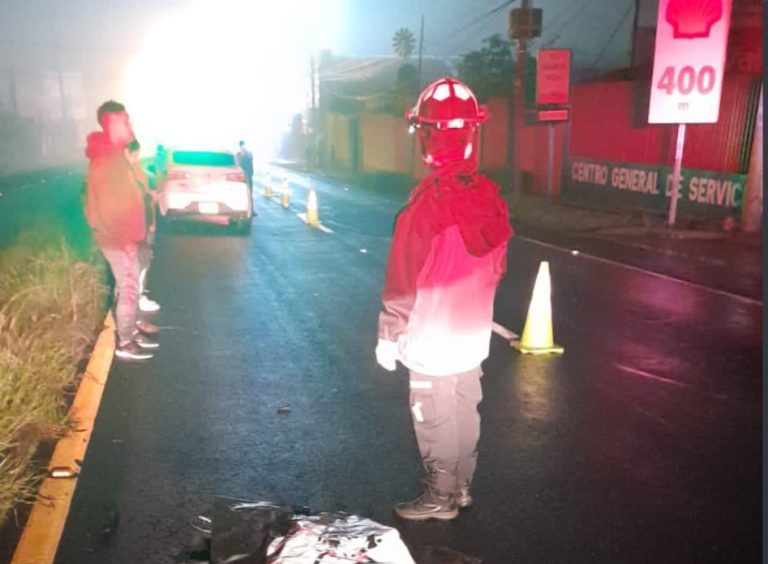 accidente de motocicleta en Km. 26 CA-9