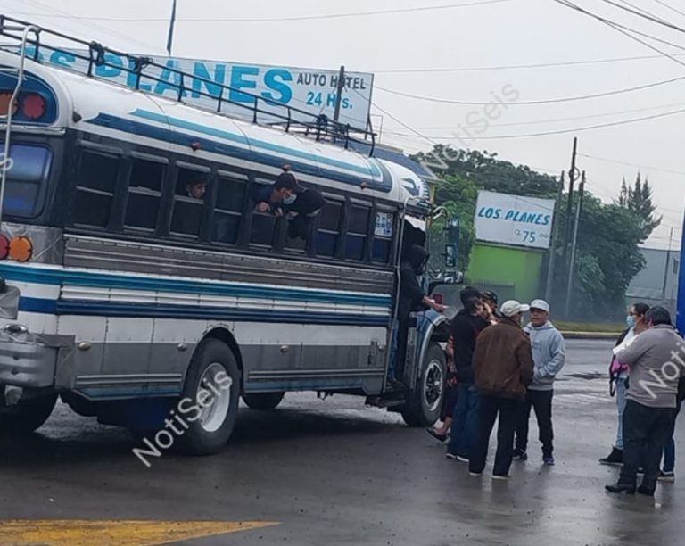 asalto a bus en Km. 47 ruta Interamericana