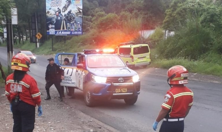 cadáver abandonado en Km. 13 ruta al Pacífico